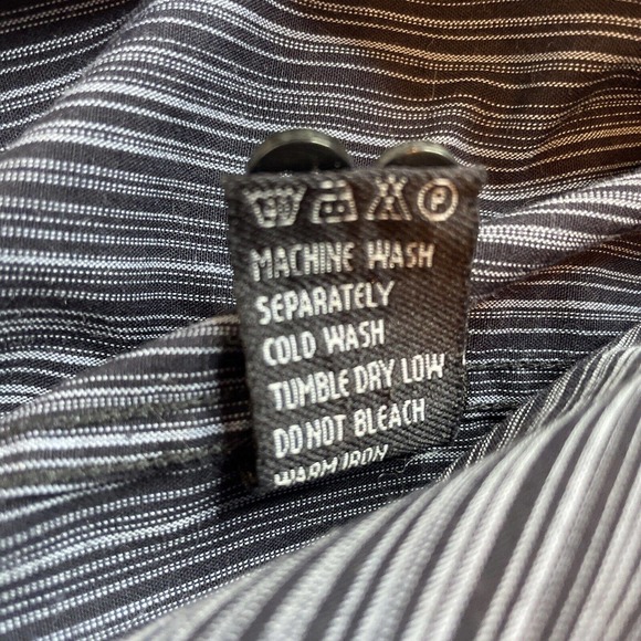 Level Ten Button Up Shirt Mens L Large Blue Stripe Long Sleeve Eagle Graphic - Picture 5 of 8